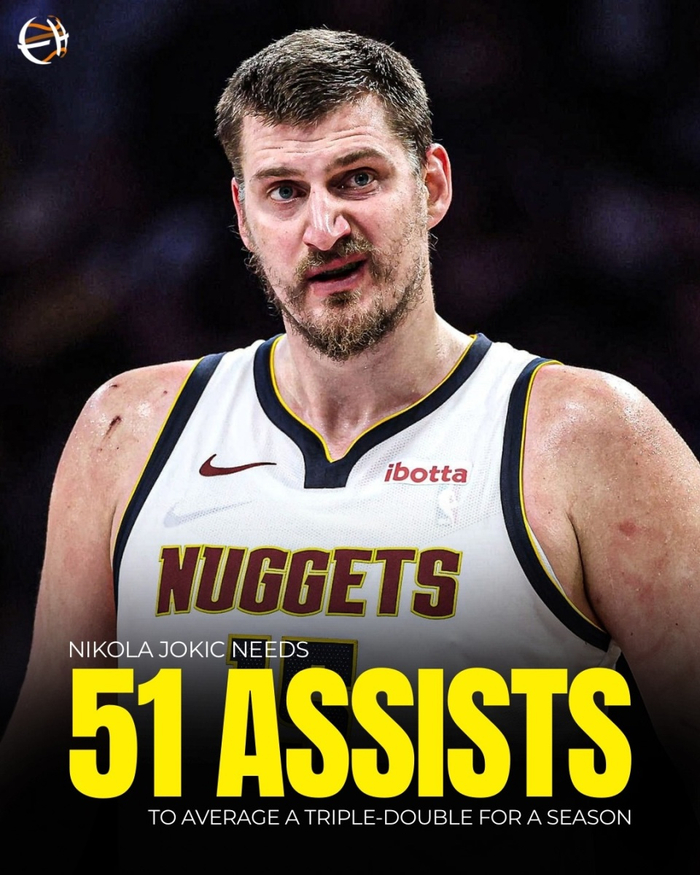 掘金球星约基奇冲击历史纪录：连续两年场均三